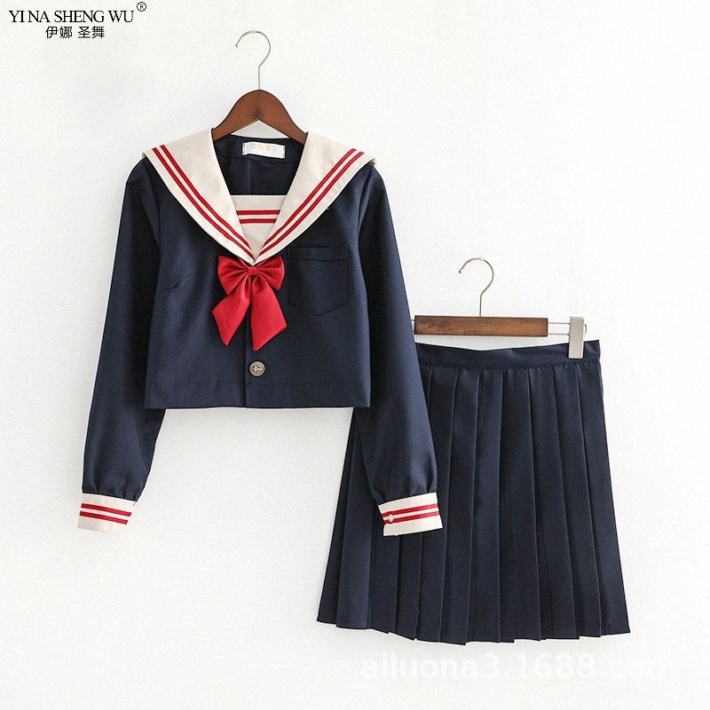 Traje Uniforme De Niña Jk Traje De Marinero Traje De Estud Traje Uniforme De Niña Jk Traje De Marinero Traje De Estud