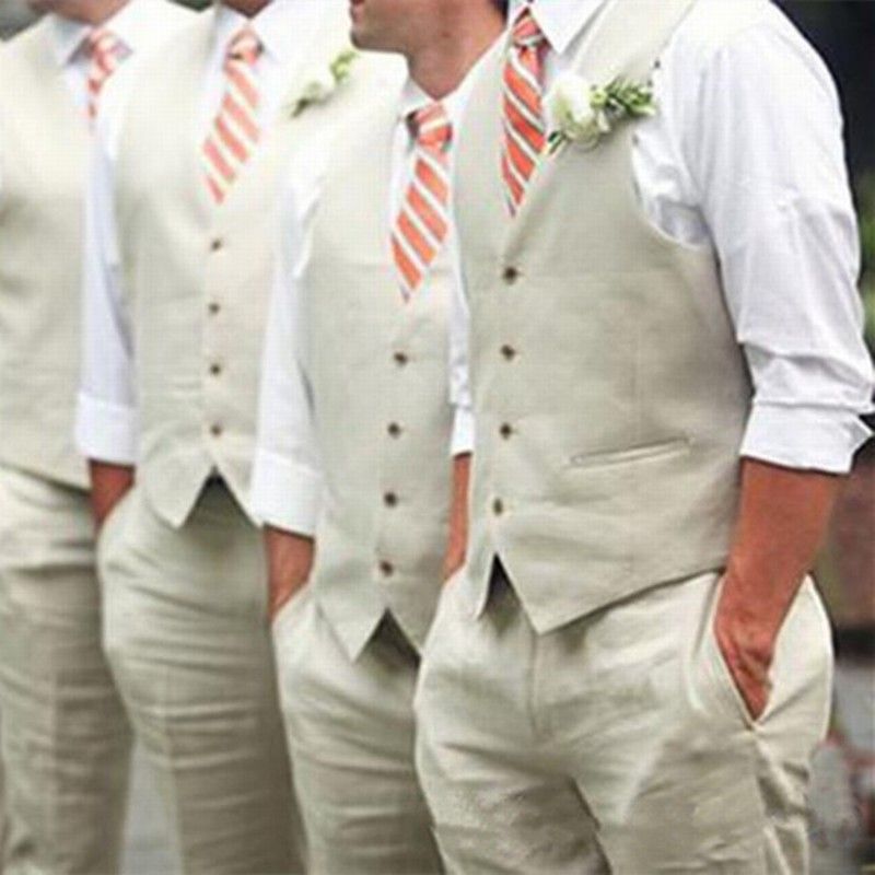Compra Chalecos Para Hombre Traje De Ropa De Cama Formal Para Bodas De Boda  Panteros De Planchos Pantalones + Chaleco Weven Weven Wear Chaleco Hecho A  Medida Barato | Entrega Rápida Y