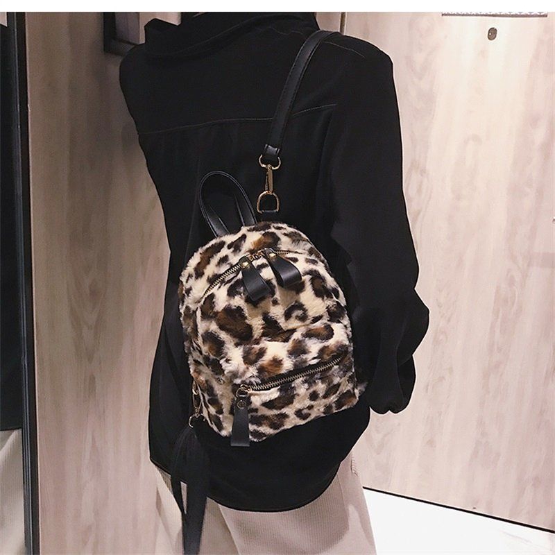 womens leopard backpack