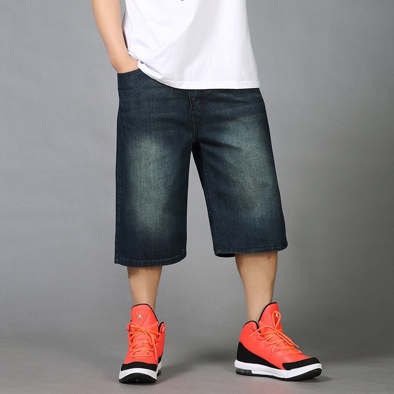 Acquistare Jeans Da Uomo Mens Estate Hip Hop Lart Shorts Shorts Uomo Adatto  Allentato Discussione Diretto Dritto 3/4 Black Blue Pantaloni Corti Plus  Size 44 46 Economico | Consegna Veloce E Qualità | DHgate Italy