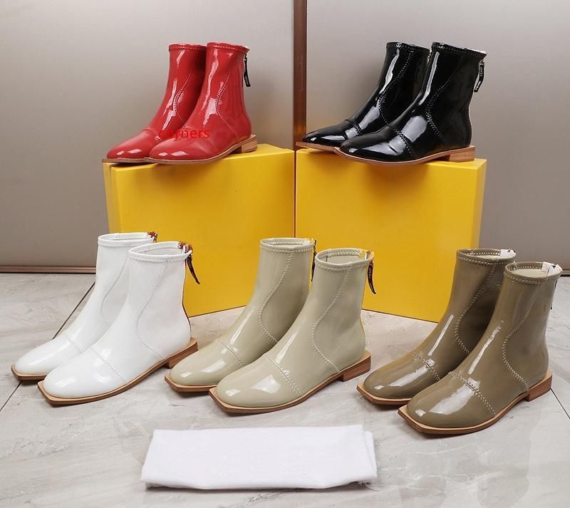 tan flat ankle boots