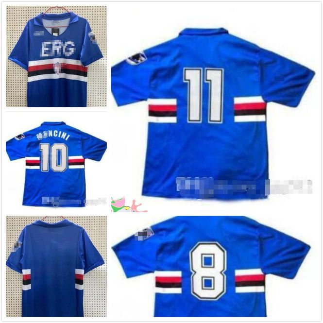 19 20 21 Sampdoria Camiseta De Fútbol Retro 90 91 UC Sampdoria Vendimia  Clásica Camisa De Fútbol Mancini Vialli Cerezo Attilio Lombardo Por  Xiren888, 14,98 € | Es.Dhgate.Com