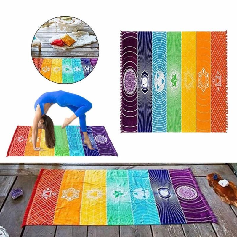 rainbow yoga mat