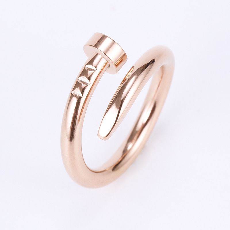 Nail Ring. Rose Gold Without Diamond