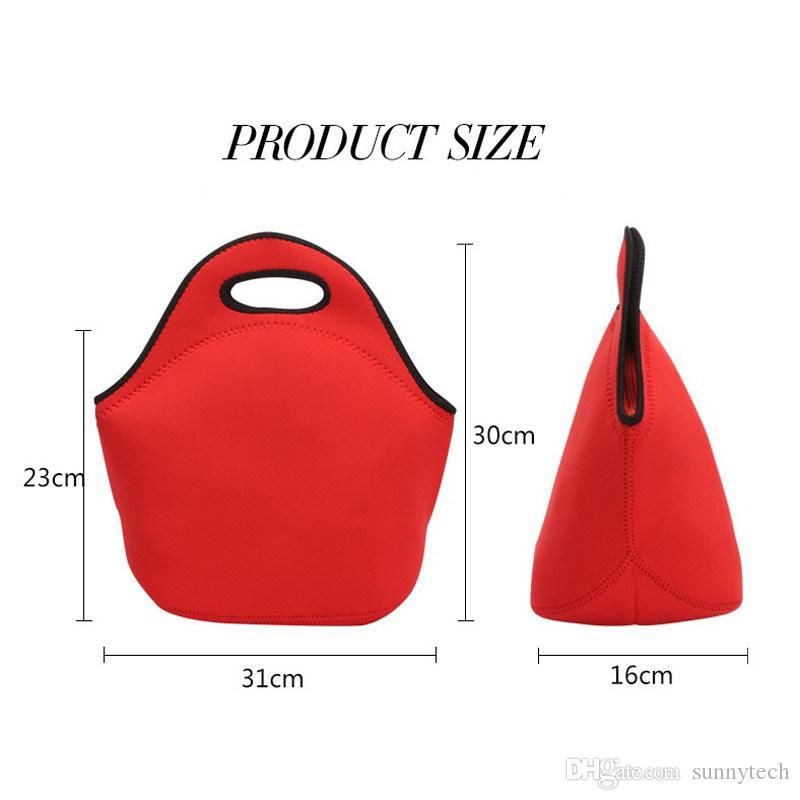 Negro Ladieshow Bolso de la Fiambrera Bolso de la Fiambrera del Neopreno Impermeable térmico Aislado para el Picnic Que acampa