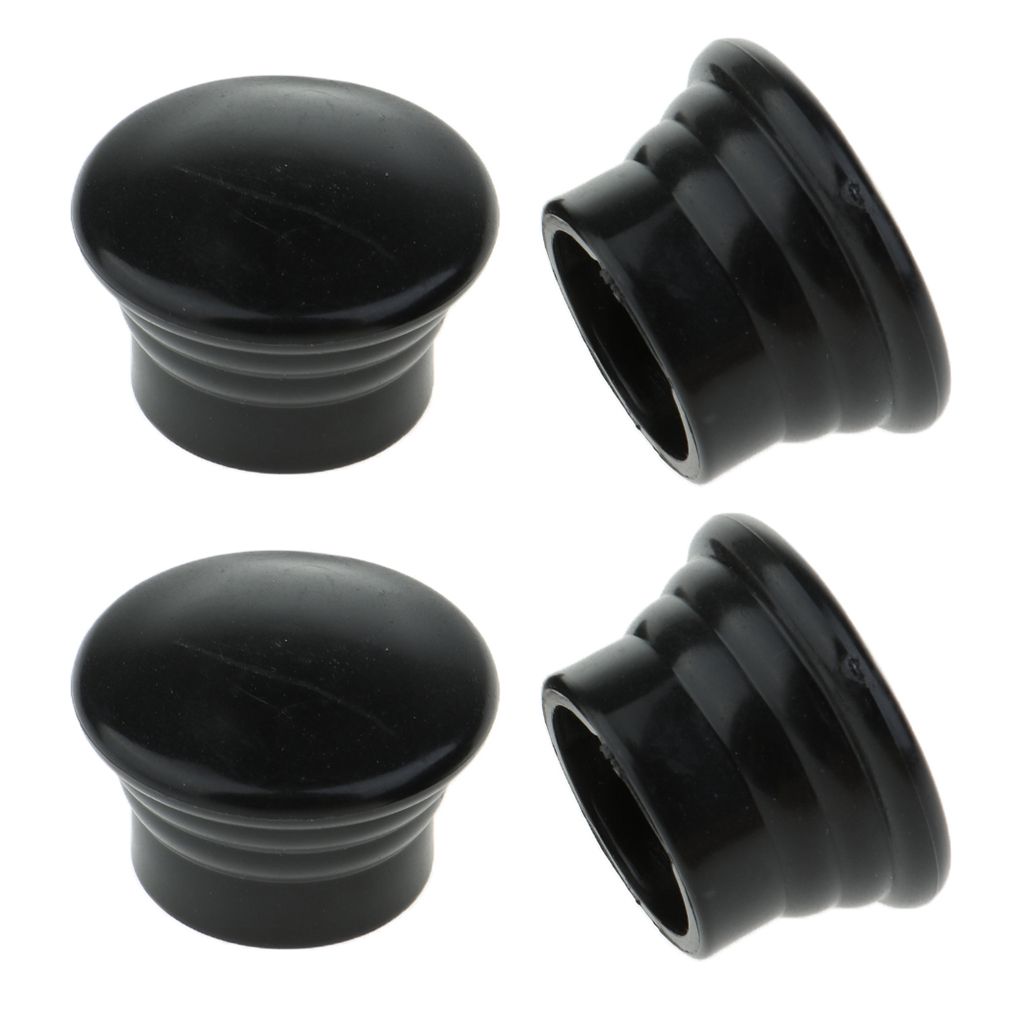 Black Unique Design Drapery Pole Drape Rod Finals Head Cap Finials Perfect for Home /& Office 4pcs Window Curtain Rod Ends
