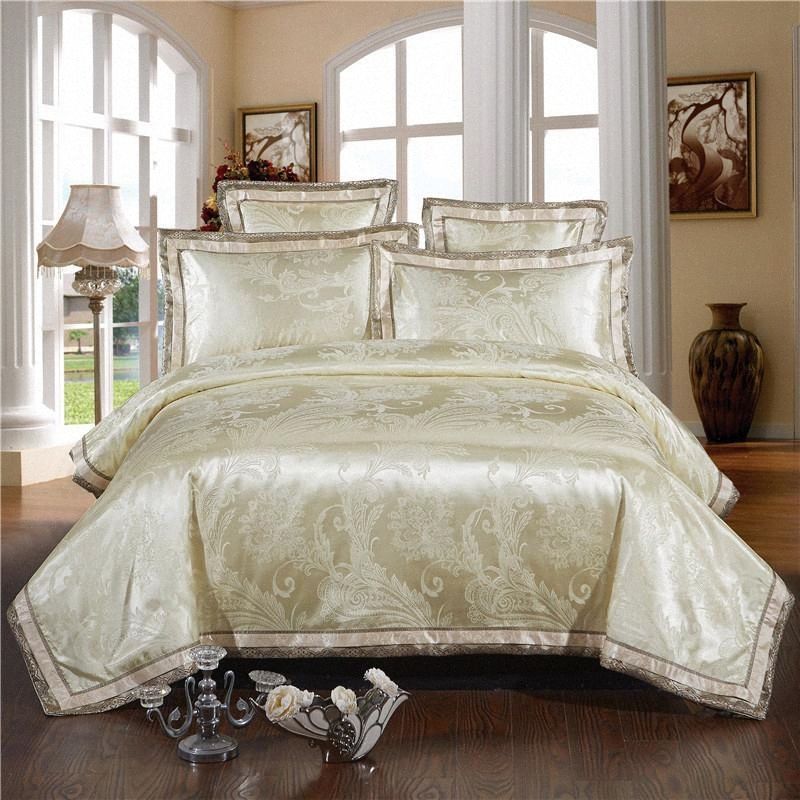 42 Beige Greympink Gold Bedding Set Noble And Elegant Duvet Cover Tribute Silk Qualified Bed Linen Queen King 4 Girls Comforter Sets B Tbyl Clearance Duvet Covers Blue Duvet Cover King From Walmarts