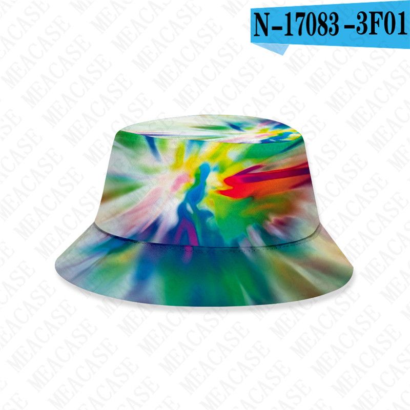 Shop Caps & Hats Online, 25 Styles 3D Color Tie Dye Bucket Hat 
