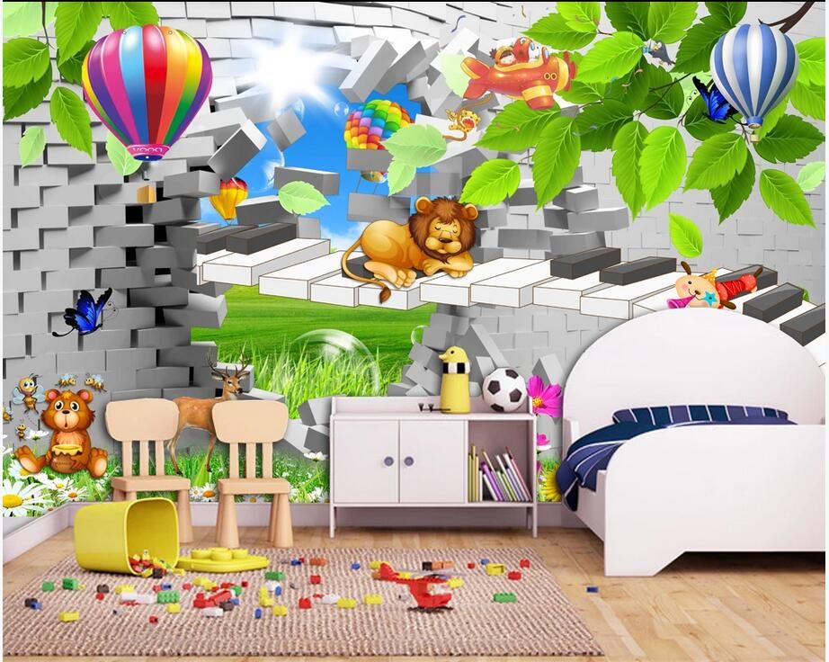 3d room wall paper custom photo non-woven mural 3D music notes cartoon children room kids 3d room wall paper custom photo non-woven mural 3D music notes cartoon children room kids