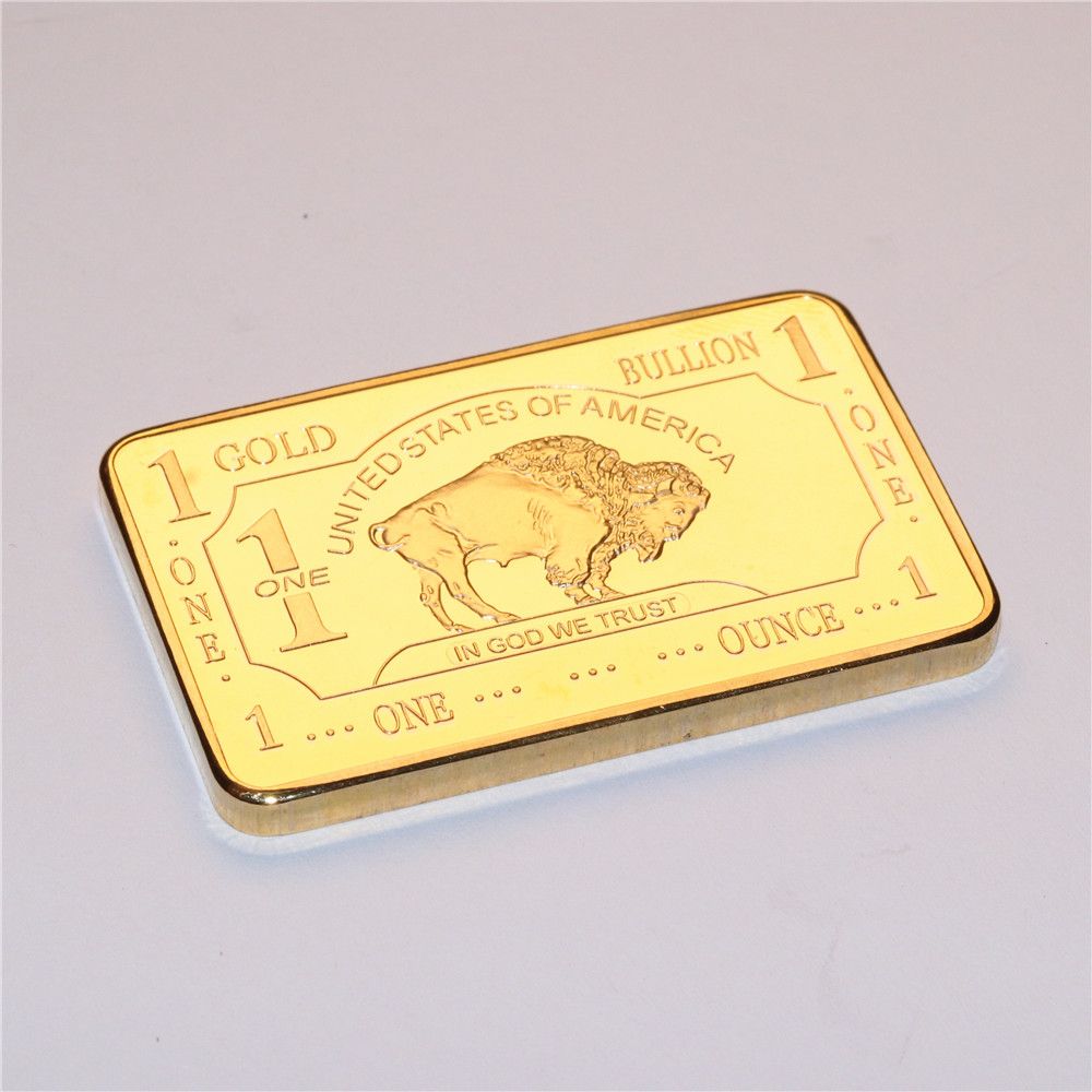 2020 Gold BUFFALO Bar 1Oz .999 Fine Gold BULLION Bar 1 Ounce Gold