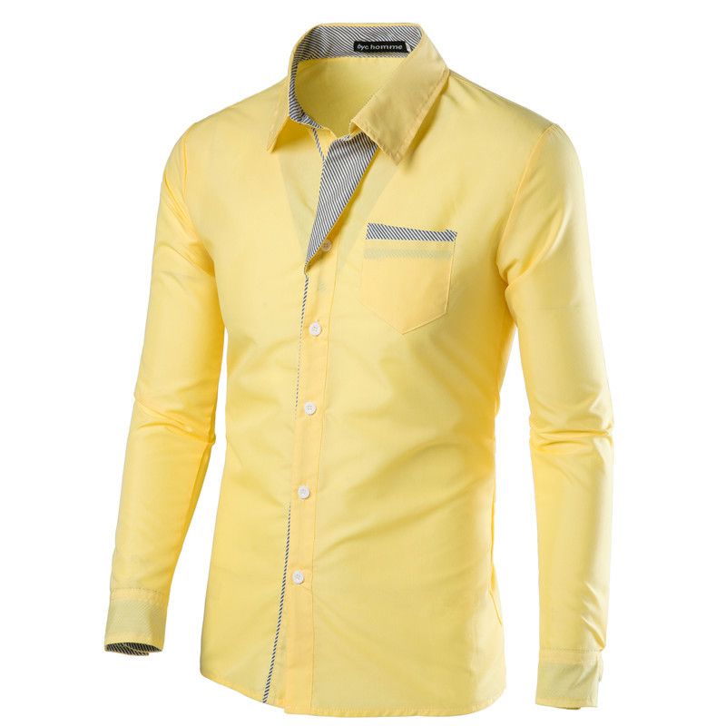 yellow formal shirt mens