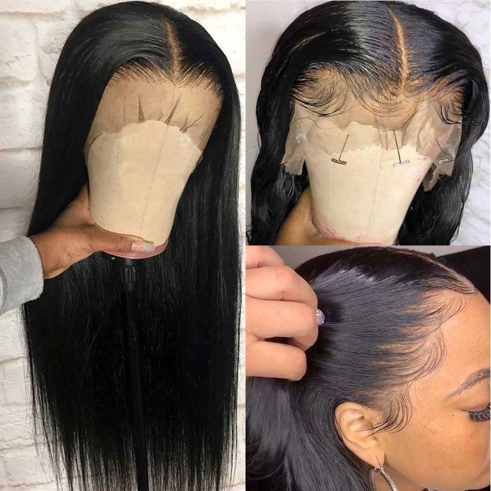 13X4 Glueless Straight Lace Front Human Hair Wig Straight Wig view 3