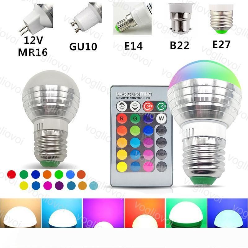 compre lamparas led de 3w led multicolor rgb led de luz luz lampara 24key ir de control remoto para halloween fiesta de navidad inicio eub a 8 55