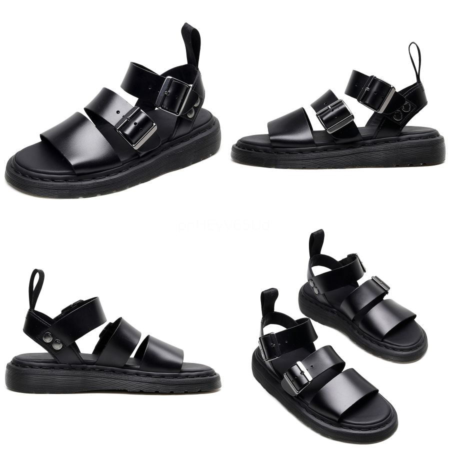 black rivet sandals