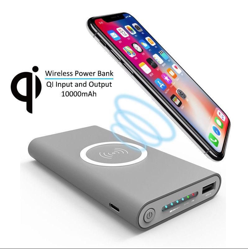 Best And Cheapest Cell Phone Power Banks 10000mAh Universal Portable Power Bank Qi Wireless