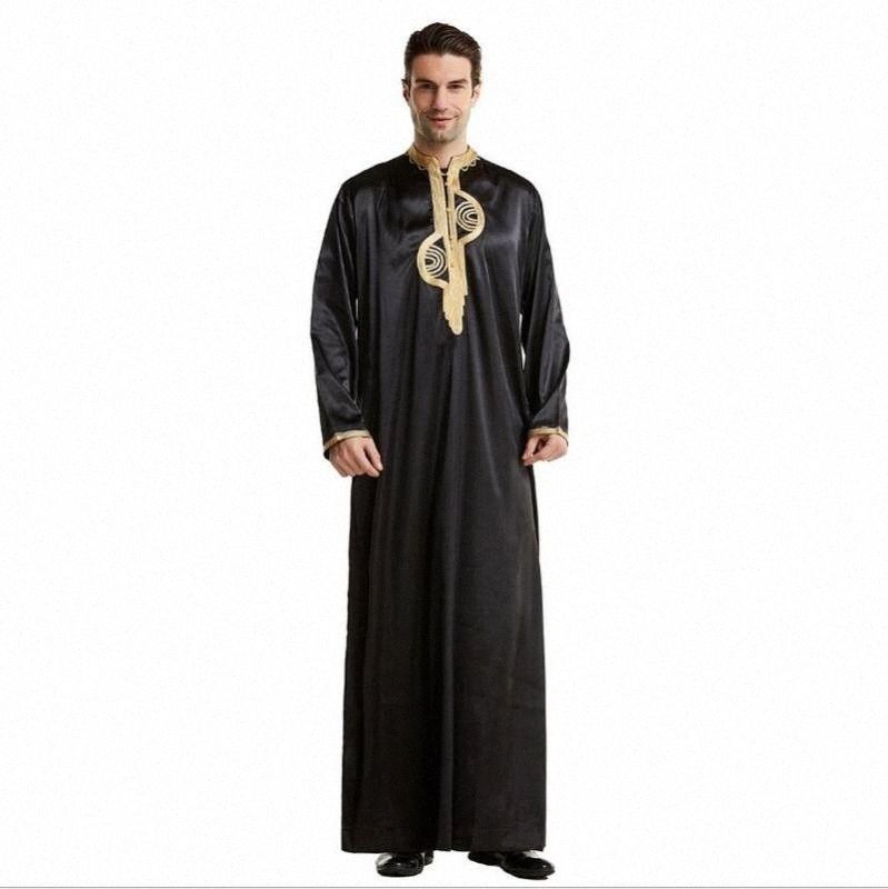 vocaal Vochtigheid zelf Buy Best And Latest Material Long Black Kaftan Djellaba Vetement Arabe  Homme Thobe Men Muslim Dresses Shalwar Clothes Islamic Caftan Abaya Plus  Size NeQL# | DHgate.Com
