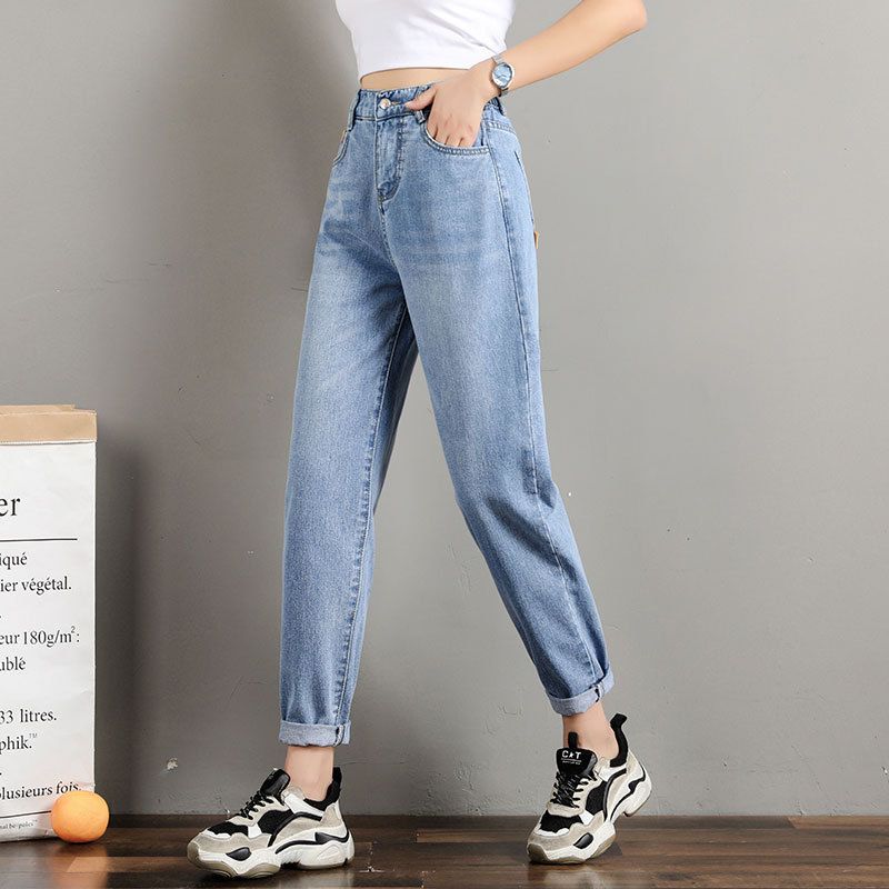 Compra Jeans Mujeres Slouchy Femenino Mujer Tallas De Verano Mujer Casual  Harem Pantalones Boyfriends Vintage Streetwear Elástico Cintura Denim  Barato | Entrega Rápida Y Calidad | Es.Dhgate