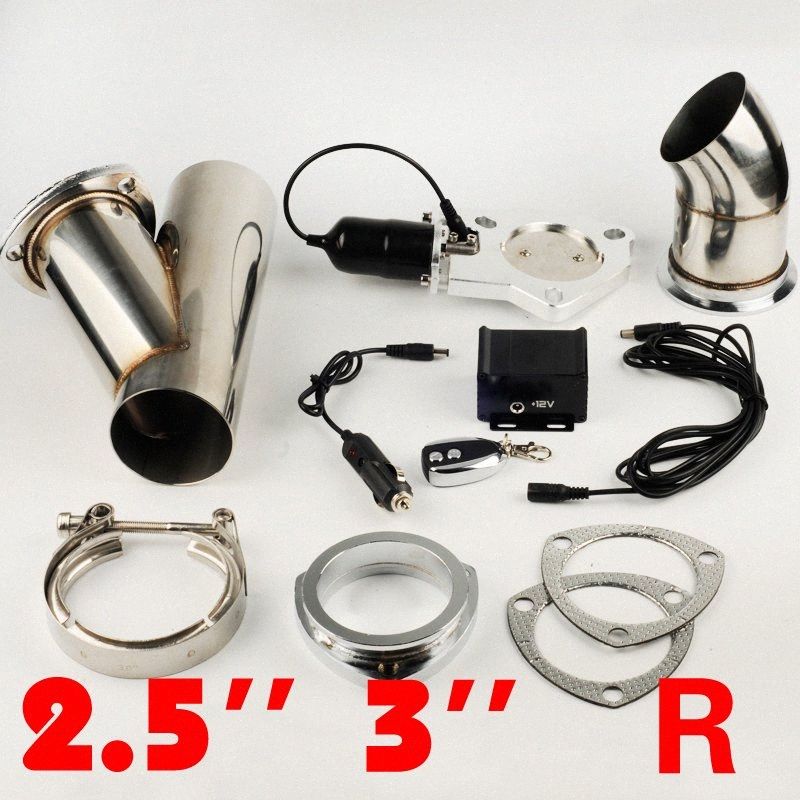 Car & Truck Parts 3 Inch 76mm Electric Exhaust Valve Cut Out Dump System Muffler ByPass Remote