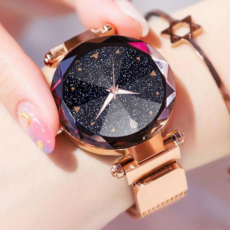 Women Watches Luxury Starry Sky Stainless Steel Mesh Magnetic Strap Ladies Watch Quartz Wrist Watch Relojes Zegarek Damski The Best Watches Discount Watches From Goodcomfortable 2 22 Dhgate Com