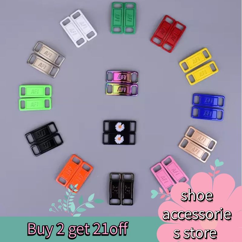 Compra / Par Del Cordón Hebilla De Metal Cordones AF1 Cordones Hebilla De  La Cerradura Del Cordón De La Zapatilla De Deporte Accesorios Metal DIY De  Los Kits De Metal De Encaje