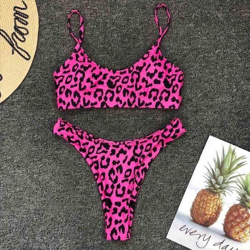 neon animal print swimsuit