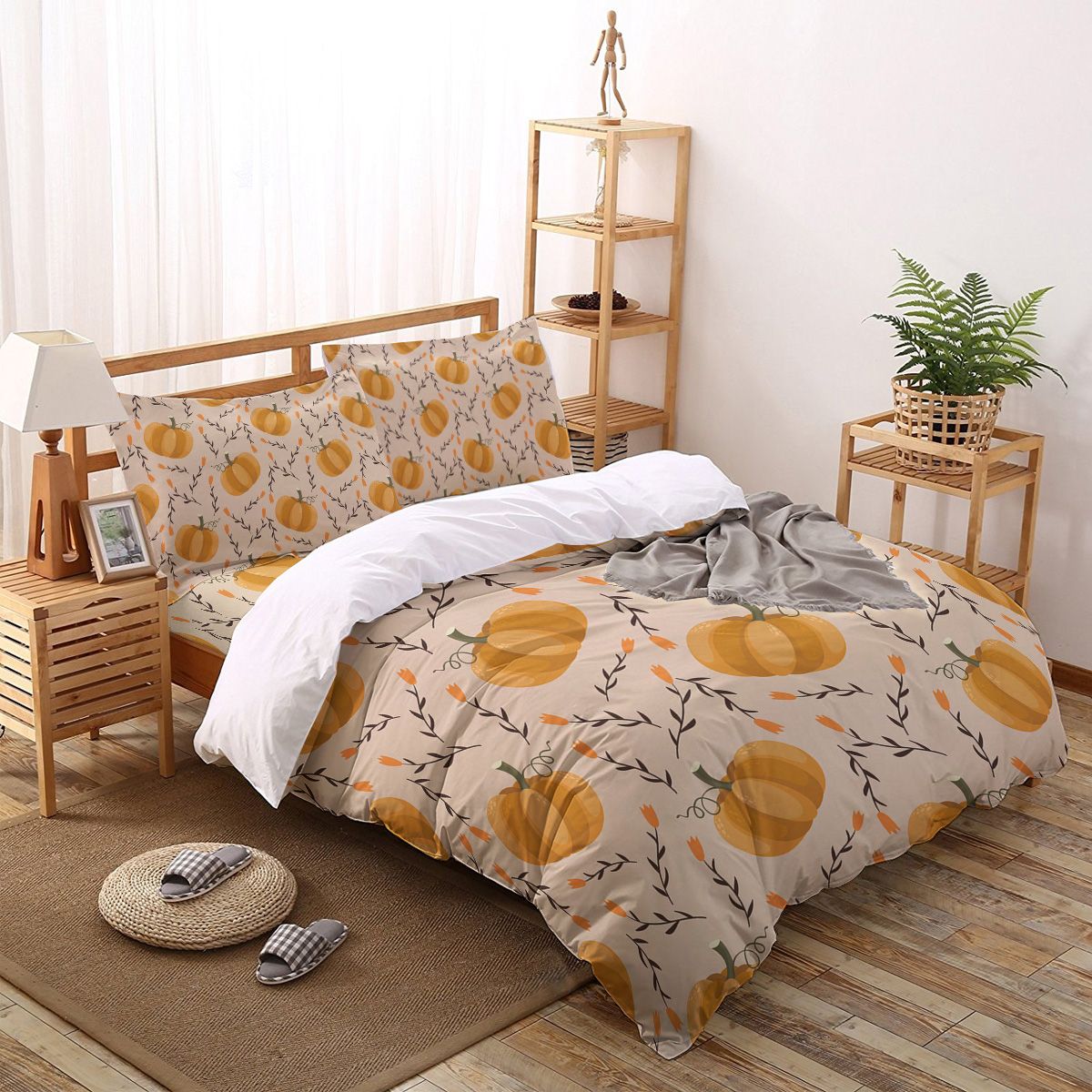 Falling Yellow Leaves In Autumn Bedding Set Four Sets Of Customized Bed Sheets Bedding Sets Bedding Set Luxury Grey And White Comforter Flannel Duvet Covers From Qushimei88 298 68 Dhgate Com