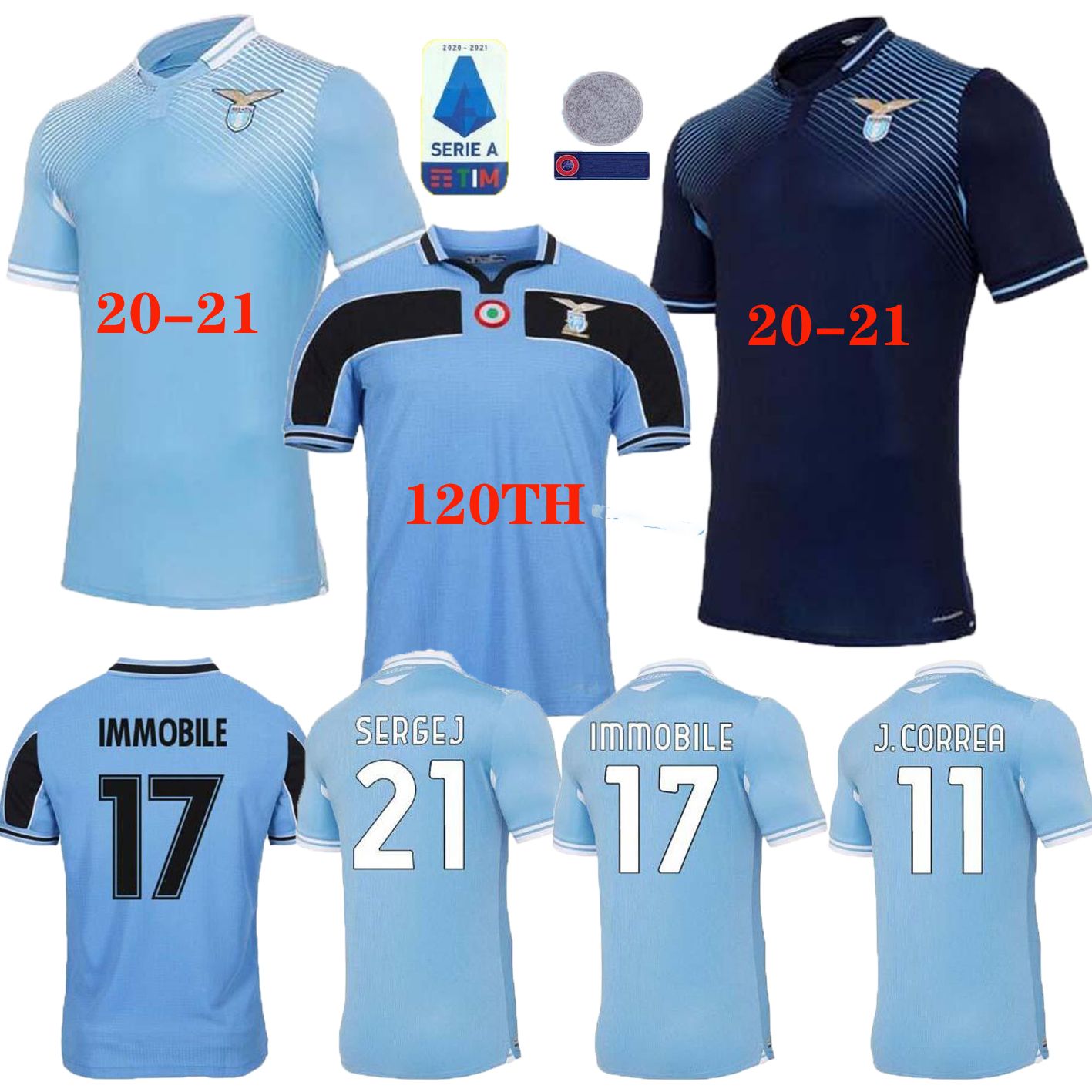 2020 20 21 Lazio Soccer Jerseys 120th Anniversary 2020 2021 Maglie Immobile Luis Bastos Alberto Sergej Home Away Men Football Shirts From Huiiy 12 74 Dhgate Com