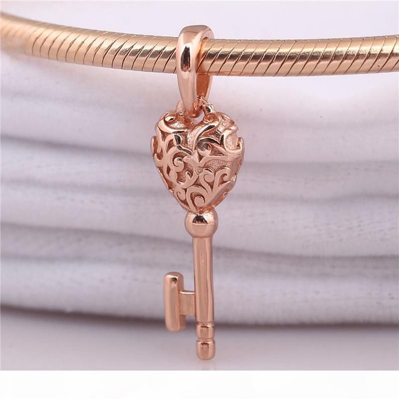 925 Sterling Silver Charm Bead Rose 