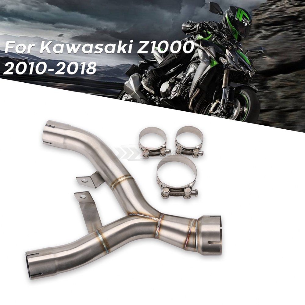 Decatalizador No-Kat Mid Pipe INOX DE-Cat DECAT Dominator Exhaust 2011 2012 2013 2014 2015 2016 2017 2018 Z1000 Z 1000 Tubo de eliminaci/ón de catalizador