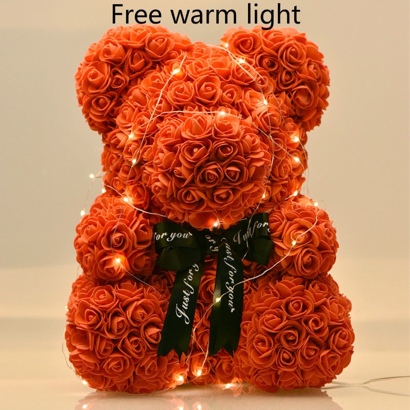 led rose teddy bear