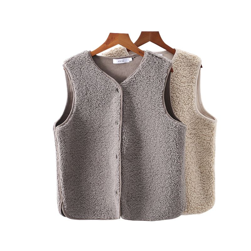 Compra Chalecos De Mujer 2021 Otoño De Algodón De Lana De Invierno Mezcla Para  Mujer Ropa Exterior Casual De Una Sola Lana De Las Mujeres Sin Mangas  Barato | Entrega Rápida Y