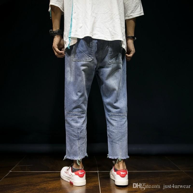 Compre Mens Jeans Holgados Hombres Pierna Ancha Pantalones De Mezclilla Hip  Hop Nuevo De La Manera Bordado Agujero Rasgado Jeans Sueltos A 4,34 € Del  Nagstyo | Es.Dhgate.Com