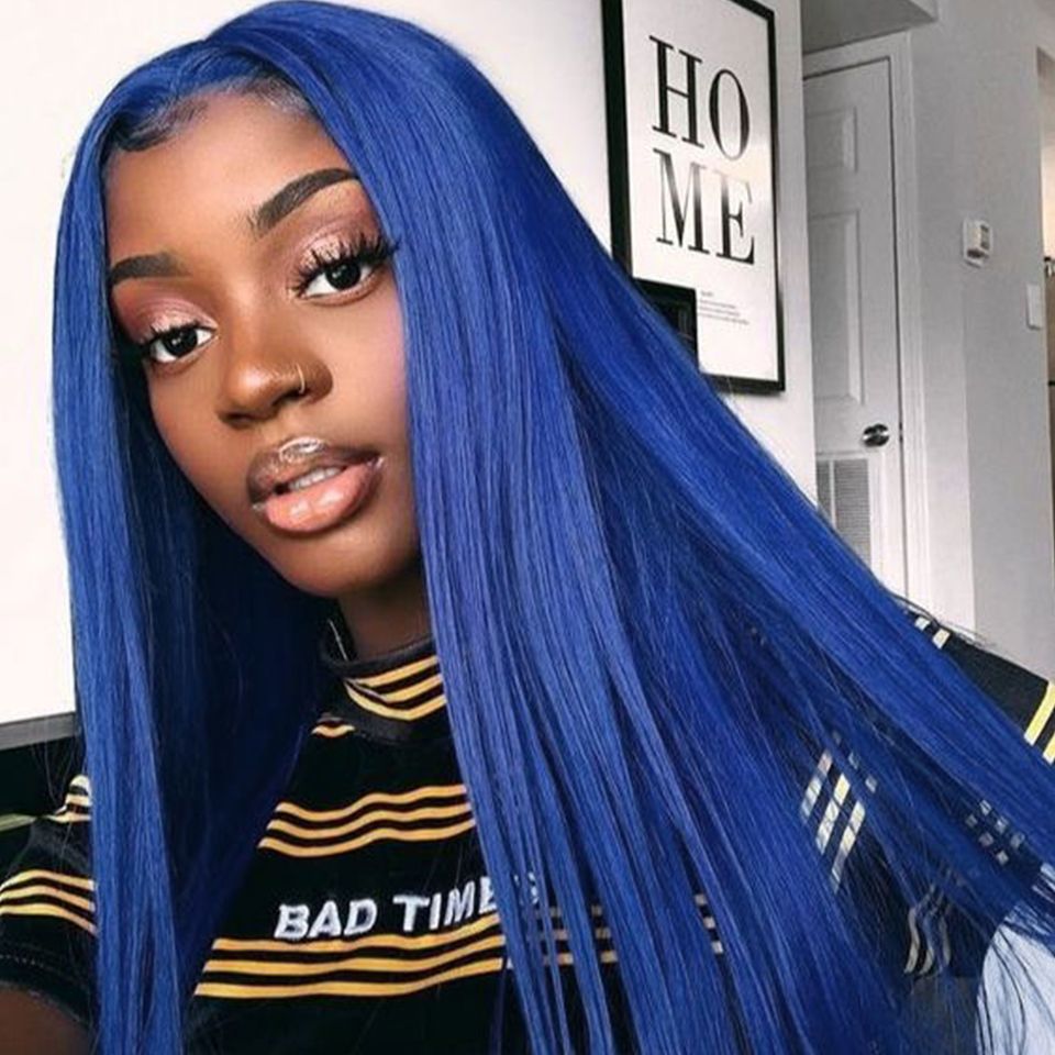 blue lacefront wig