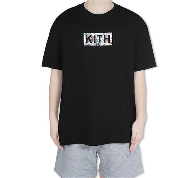 Kith Floral Classic Box Logo Tee man women casual t-shirt short 