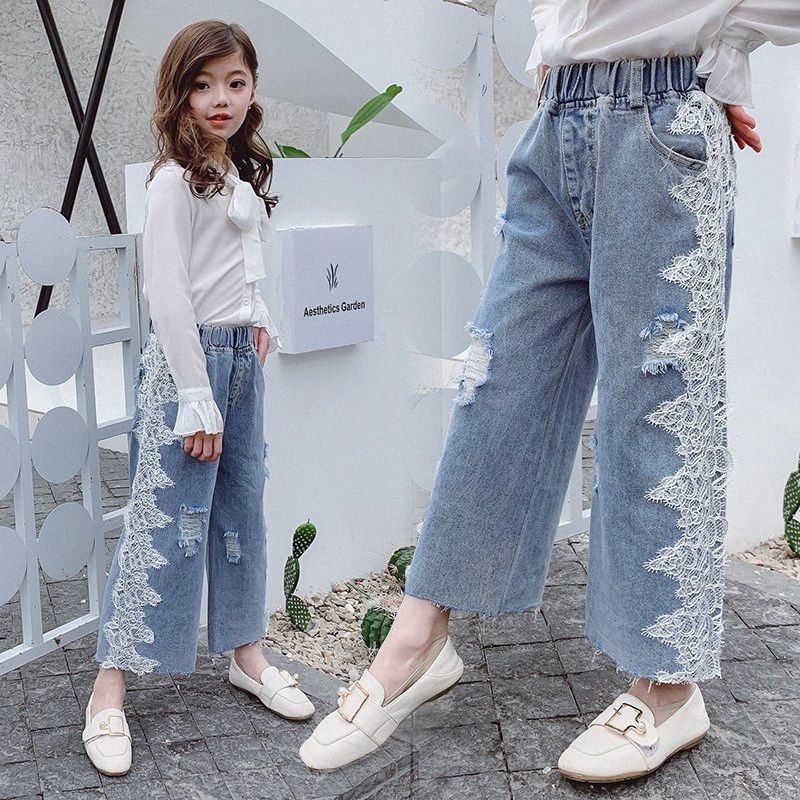 Compra Niñas Jeans 2020 Nueva Llegada Para Niños Jeans De Encaje Chicas  Adolescentes Para Niños Con El Agujero Del Resorte Del Otoño De Ropa De Los  Niños Hsqb # Barato | Entrega