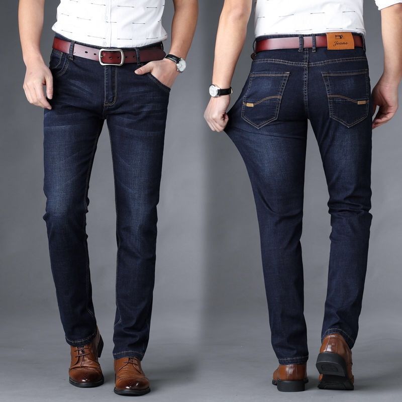 2020 2020 FASHION Men Jeans Business Casual Straight Slim