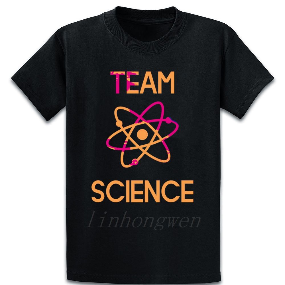 Slogan Team Science With Atom T Shirt Short Sleeve Designs