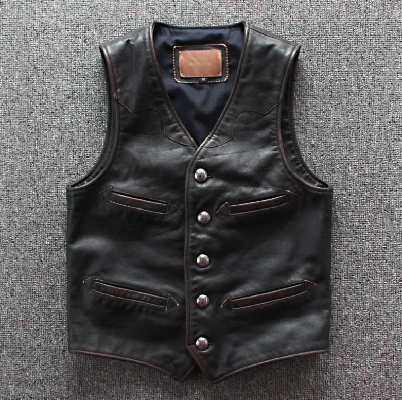 waistcoat leather jacket