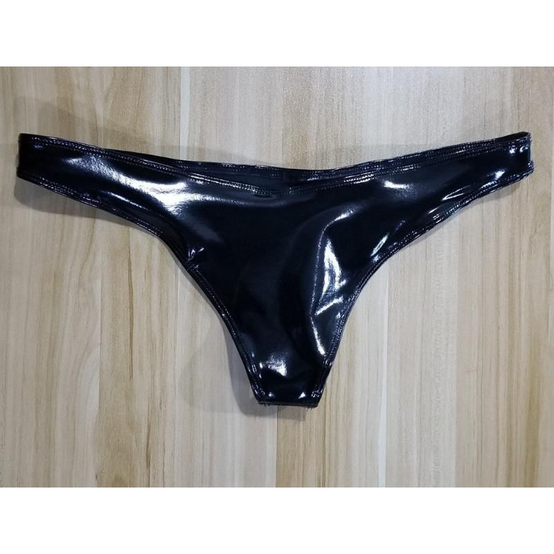 Women Wetlook Latex G-string Briefs Panties Thongs Lingerie Underwear Knicker US