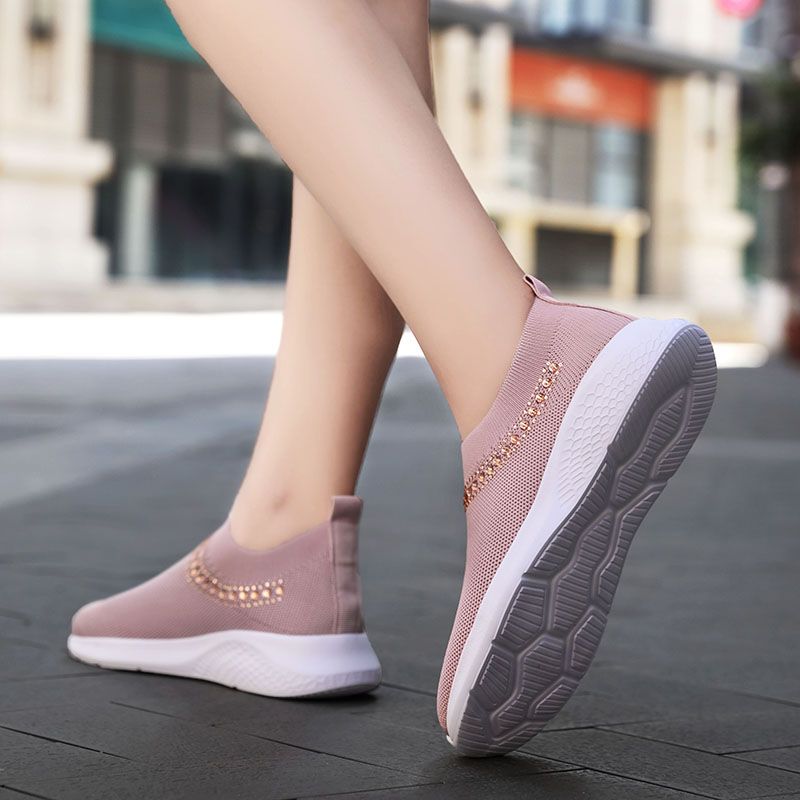 Dames Schoenen Womens Ademend Mesh Sneakers Schoenen Ballet Flats Dames  Slip op Flats Loafers Plus Size