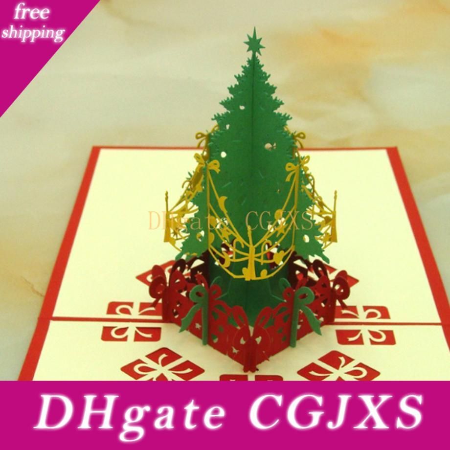 New Style Creative Handmade 3d Christmas Card 3d Paper Engraving Custom Postcard Greeting Card Christmas Tree Xmas Gift For Kids Friends Personalized Birthday Cards Personalized Card From Faone24 3 13 Dhgate Com