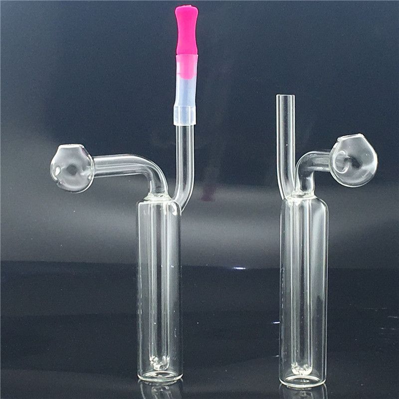 RORA Glass Oil Burner Pipe Thick Clear Glass for Oil Rigs Glass Water Bongs 2 Set Clear RORA Glass Oil Burner Pipe Thick Clear Glass for Oil Rigs Glass Water Bongs 2 Set Clear