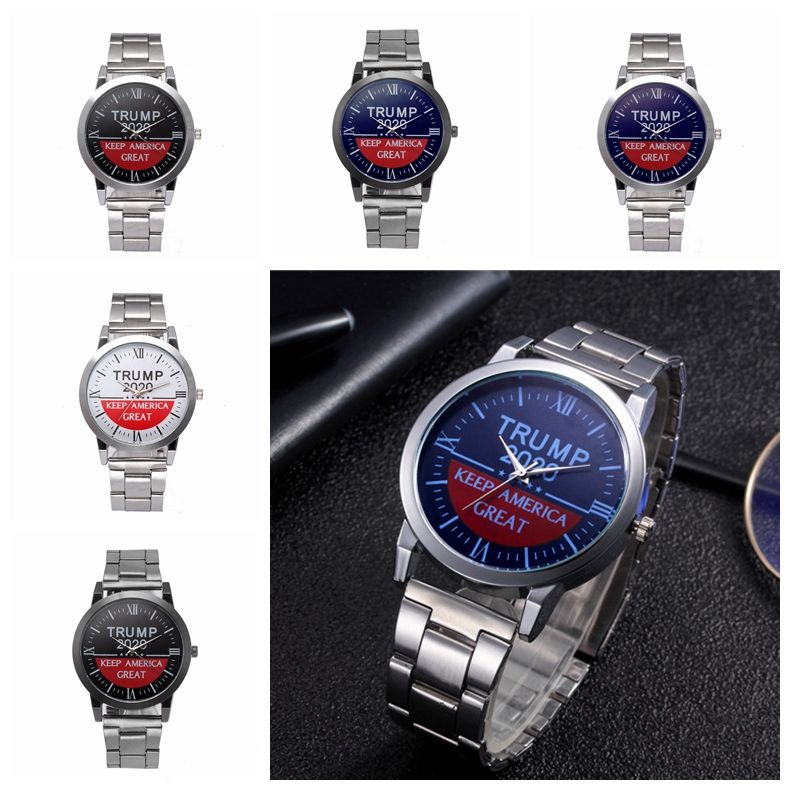 Trump Wrist Watches Trump 2020 Strap Watch Retro Letter Printed Unisex Quartz Watches Party