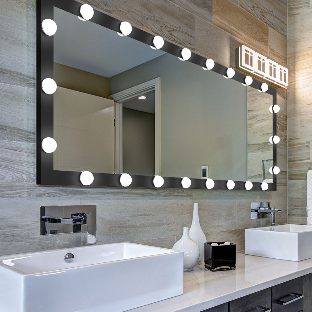 Espejo para maquillarse Espejo de Pared Decorativo Negro Color : Gold, Size : 40cm Espejo de Baño con Cuerda de Cáñamo Espejo de Baño de Pared Espejo de Maquillaje Redondo 