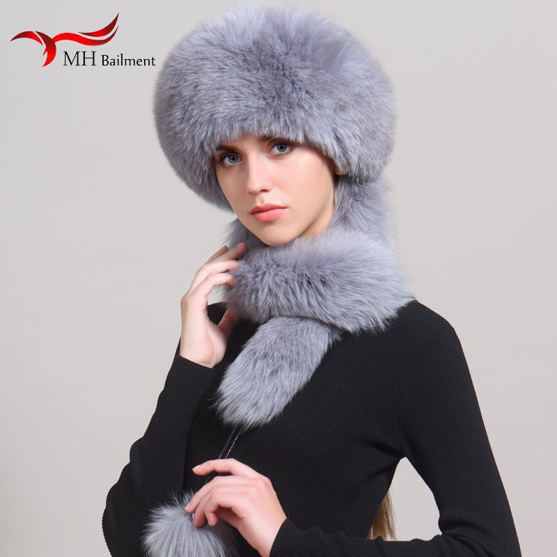 fur hat and scarf