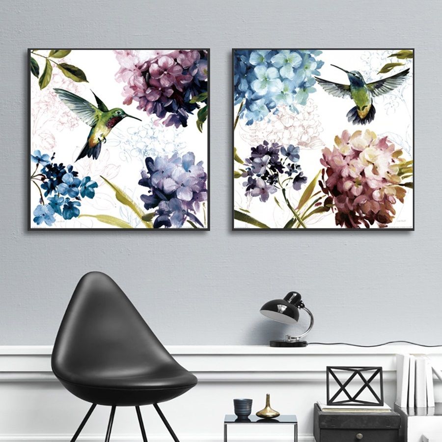 2020 Watercolor Canvas Art Flower Purple Hydrangea Painting Modern Home Decoration Hummingbird Birds Animals Posters Wall Art Picture From Haloqueen 6 82 Dhgate Com,Home Decor Before And After Photos