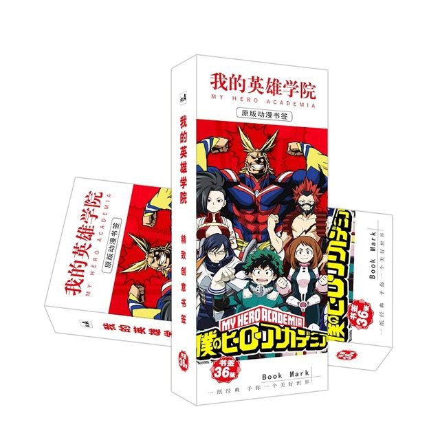 36pcs//set Lesezeichen Bookmarks of Anime Boku no Hero Academia book mark