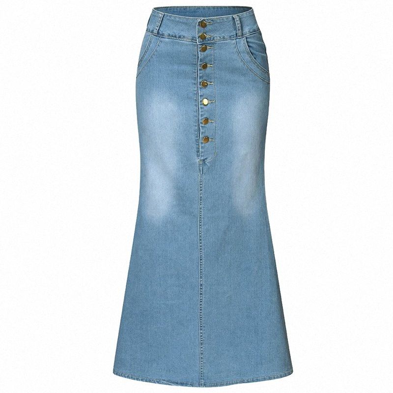 cheap long jean skirts