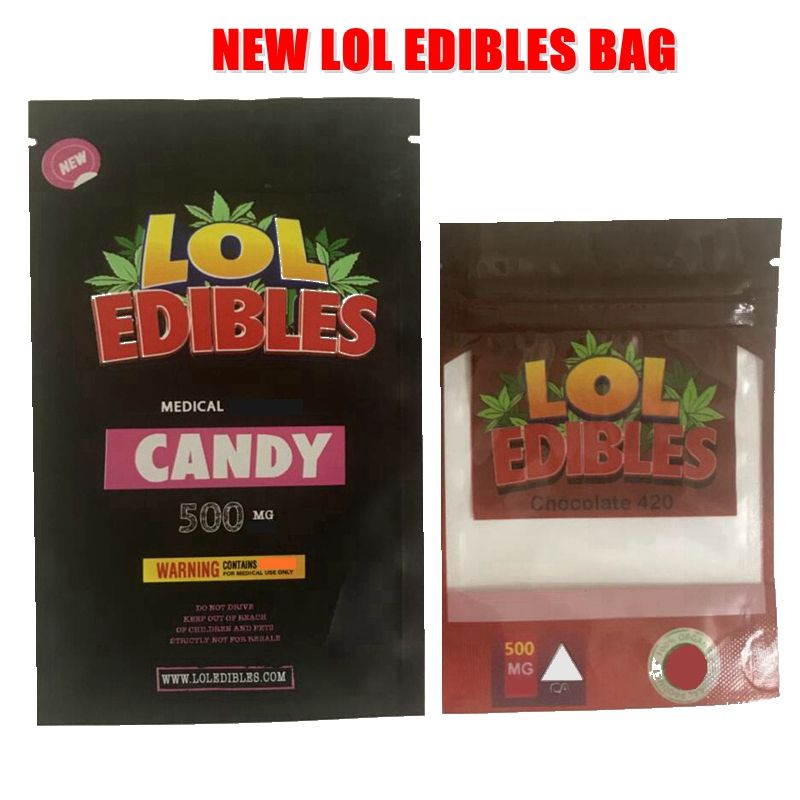 2020 Newest Medicated Candy LOL EDIBLES 420 Packaging Mylar Bag 500MG