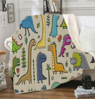 # 4 couverture sherpa de dinosaure